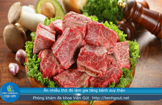 Thịt đỏ giàu hàm lượng protein làm tăng nguy cơ suy thận